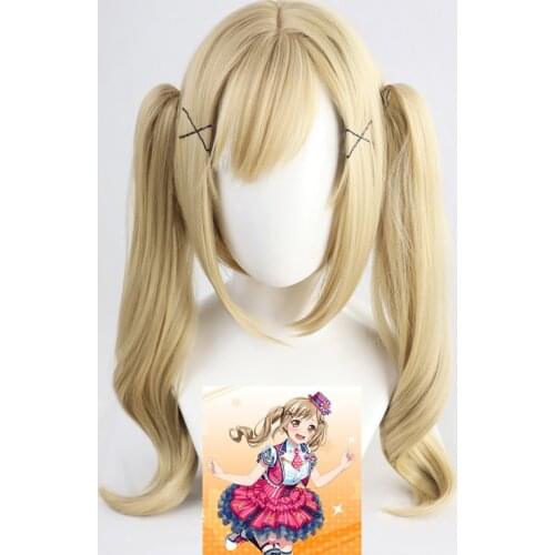 Ichigaya Arisa Wig BanG Dream! Poppin'Party Cosplay Wig Synthetic Women Hair Bandori Cosplay Ichigaya Arisa + wig cap