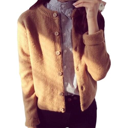 Short Sweater Women New womens Spring Fall Sweater Cardigan Sweaters Korean Student Winter Thick Coat Clothing Vestidos LXJ339