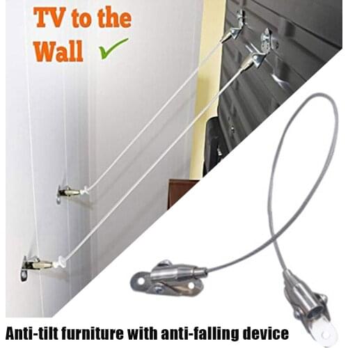 Metal Anti-Tip TV and Furniture Safety Straps Childproof Wall Strap 1/2pcs In Stock