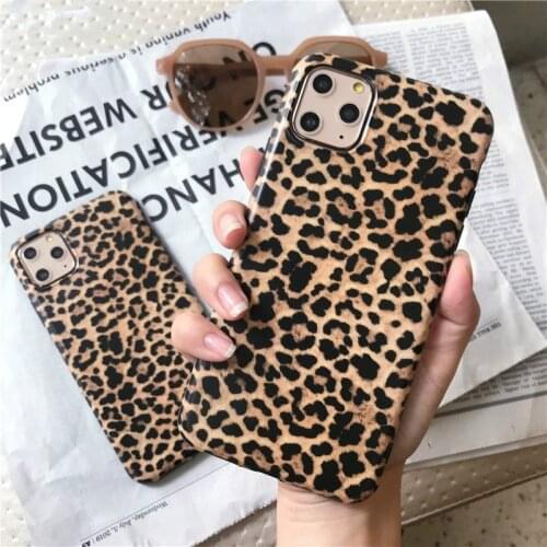 Fashion Leopard Print Matte Case For iPhone 12 Pro Max mini 11 Pro XS Max XR Soft Cover For iPhone 7 8 6S Plus TPU Back Cover