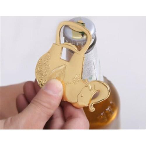 New Hot Luxury Golden Elephant Bottle Opener Wine Beer Champagne Wedding Party Wedding Gift Baby Elephant Beer Bottle Opener