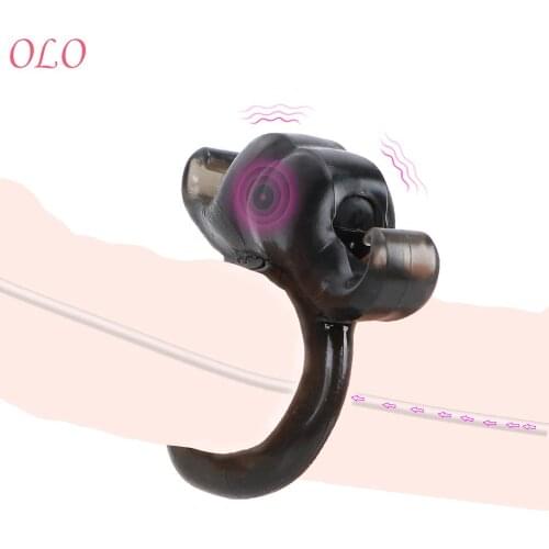 OLO Cock Rings Sex Toys for Men Delay Ejaculation Vibrating Penis Rings Silicone Masturbator