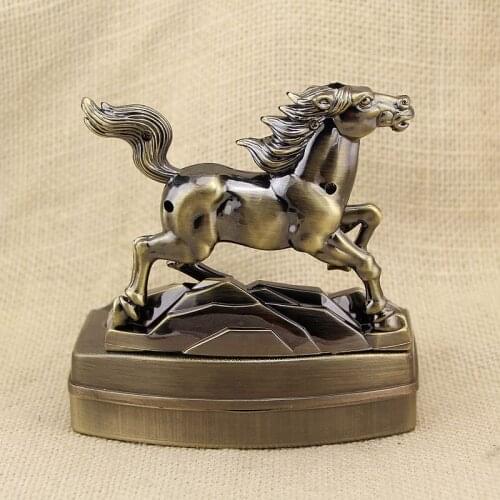 Pentium Steed Multifunctional Ashtray Set with Inflatable Lighter Smoking Accessories for Weed Briquets Et Accessoires Fumeurs