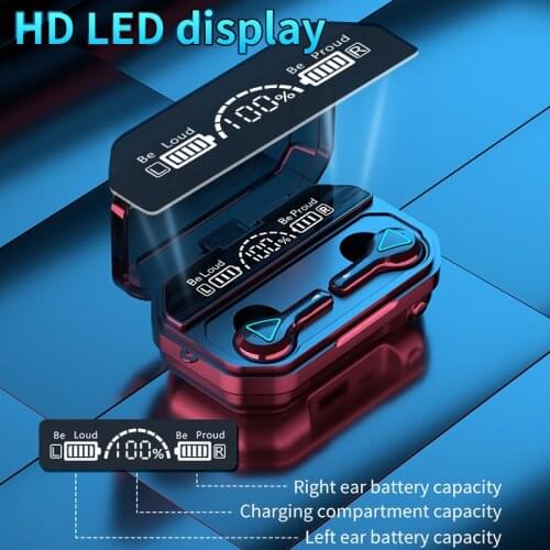 A15 Portable Earphones TWS Bluetooth 5.1 Earphones 2000mAhCharging Box Wireless Sport Headphone Earbuds Headsets With Microphone