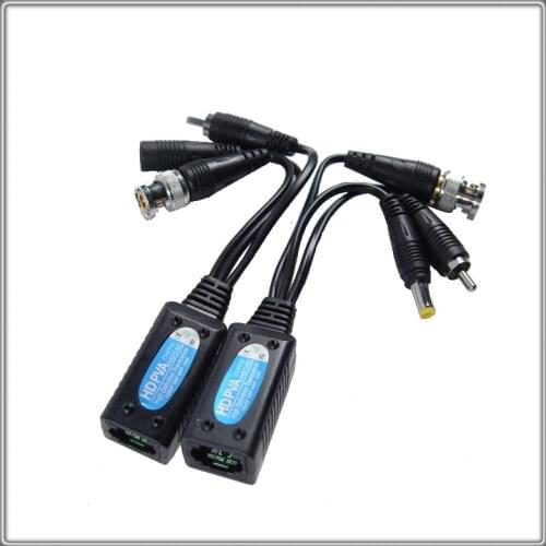 Twisted BNC CCTV Passive Transceivers For HD CVI/AHD/TVI Cat5 CCTV UTP Video Balun IPC For 2MP 3MP 4MP 500PVA 200M Range