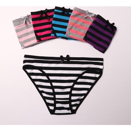 5 Pcs/set New Womens Cotton Panties Girl Briefs Ms. Cotton Underwear Bikini Underwear Sexy Ladies Comfortable Briefs