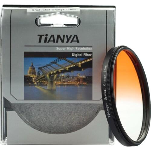 WTIANYA Bule Orange Grey Graduated Filter sets with filter pouch for Canon Nikon Sony Pentax 58mm Lens