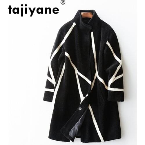 Women Clothes 2021 Winter Coat Women Real Fur Coat Wool Jacket Sheep Shearing Fur Spliced Long Korean Casual Women Tops ZT329
