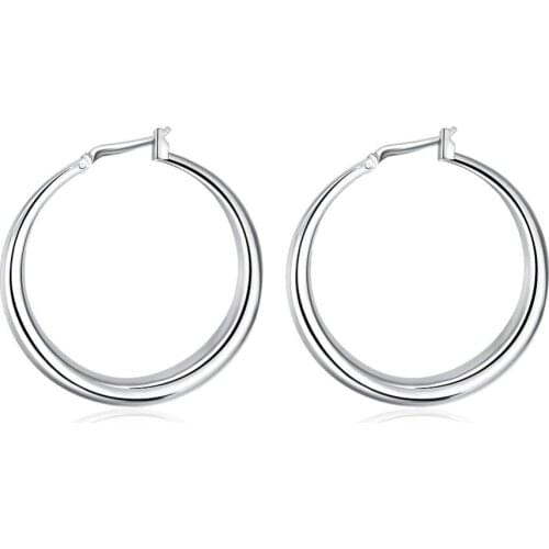 E020 Hot selling 925 plating silver earrings , 925 silver fashion jewelry , Solid Earrings E020 /abraisya abqaisxa