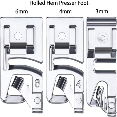 1PC Rolled Hem Sewing Machine Presser Foot for All Low Shank Snap-On Household Sewing Machine DIY Sewing Accessories