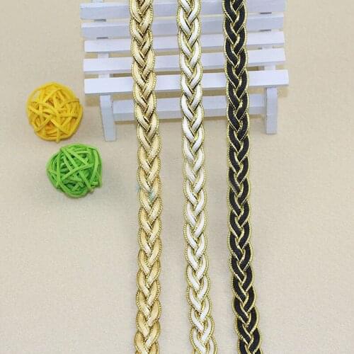 20yards 11mm Gold S-type Clothes Accessories Curve Lace Edge Belt DIY Handmade Sewing Materials Braids Centipede Ribbon