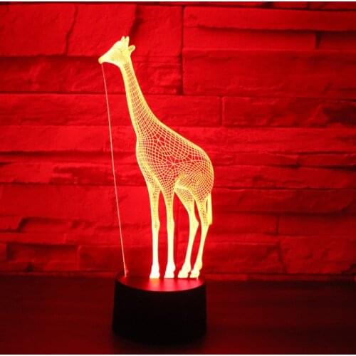 3D LED Night Light Giraffe Deer with 7 Colors Light for Home Decoration Lamp Amazing Visualization Optical Illusion Awesome
