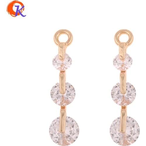 Cordial Design 50Pcs 6*24MM Jewelry Accessories/DIY Earring Making/Crystal Pendant/Charms Jewelry/Hand Made/Earring Findings