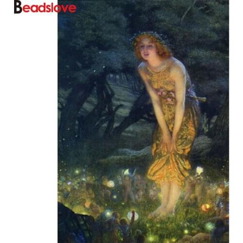 5d diamond painting Midsummer Eve Fairy Elf diy full square drill diamond embroidery round diamond mosaic DIY rhinestone