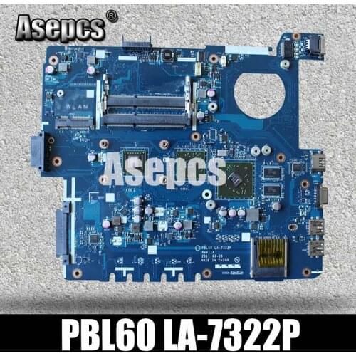Asepcs X53B Laptop motherboard For Asus X53B K53B X53BY X53BR K53BR K53BE Test original mainboard PBL60 LA-7322P REV:1A