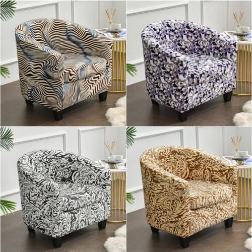 Velvet Arc Seat Sofa Cover Elastic Club Chair Cover Slipcover Coffee Bar Single Seater Tub Couch Cover With Seat Cushion Covers