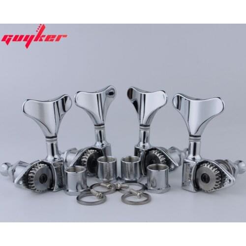 GUYKER Bass Guitar Machine Chrome Heads Open Gear Chrome
