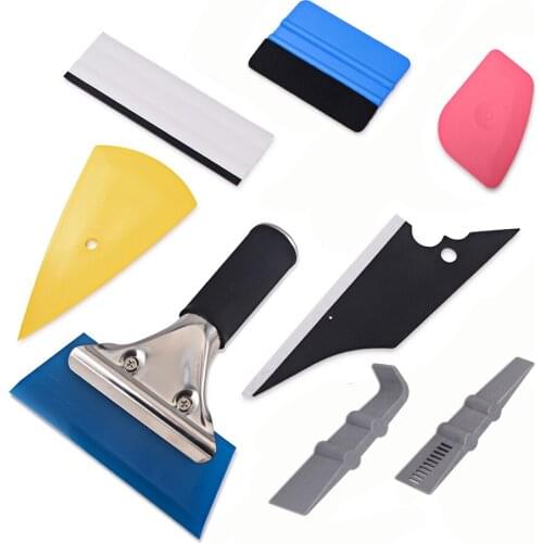 EHDIS Carbon Vinyl Film Wrap Tool Set Window Tinting Tools Kit Car Wrapping Squeegees Water Scraper Car Stickers Styling Tools