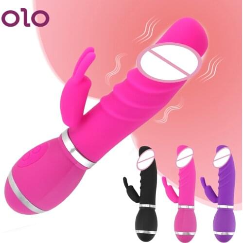 OLO 12 Speeds G Spot Dildo Vibrators Sex toys for Women Powered By Battery Rabbit vibrator Female Masturbation Realistic