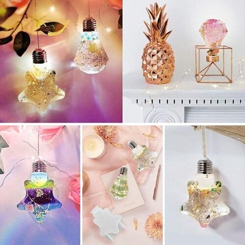 Light Bulb Resin Mold Silicone Mould Ornaments for Resin Epoxy, Jewelry Making, Candle Wax, Homemade Soap, Home Wedding Ornament