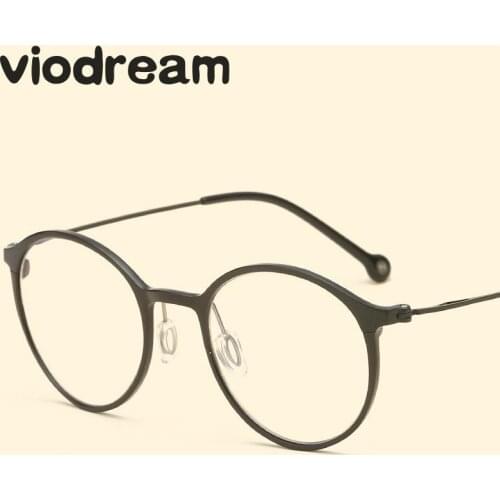 Viodream Round Aluminum Magnesium Anti Blue Ray Myopia Reading Optical Computer Spectacle glasses Frame Eyeglass Frames