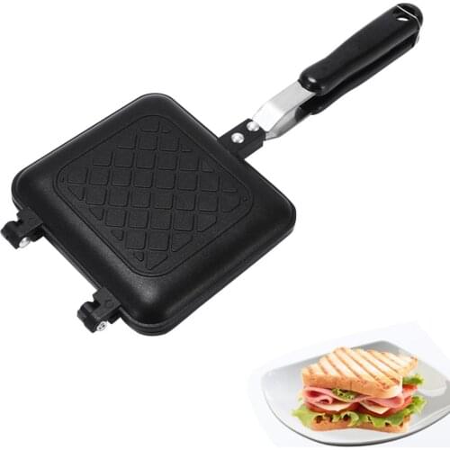 Non-stick Waffles Kitchen Waffle Maker Cooking Pot Camping Sandwich Toaster Grill Pan Waffle Bread Toast Mold Baking Pan