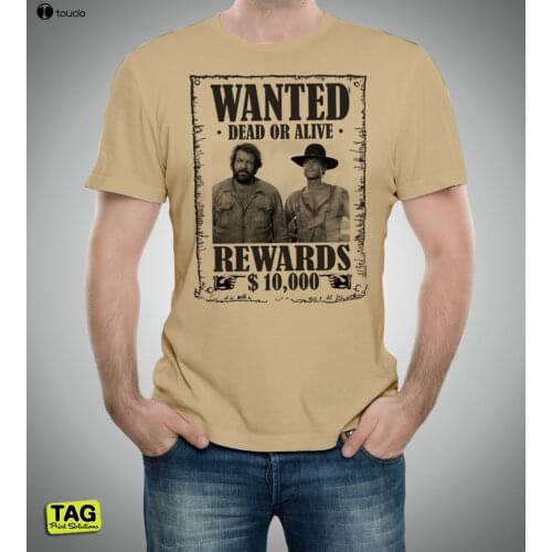 Hot New 2019 Summer Fashion T-SHIRT Bud Spencer Terence Hill Wanted Lo Chimavano Trinity Epic Movie Tee Shirt