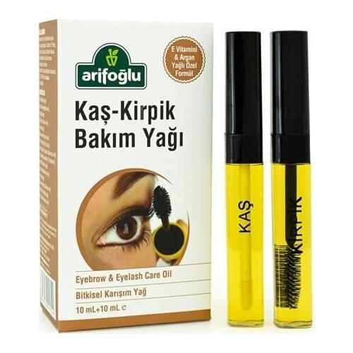 Arifoğlu Eyebrow Eyelash Care Oil 10 + 10ML (Natural E Vitamin Organic Argan Oil)