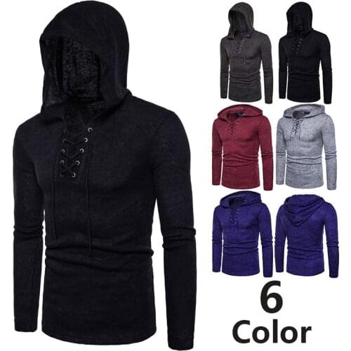 Mens Turtleneck Hooded Sweater 2019 Autumn and Winter New Assassin Element Sweater