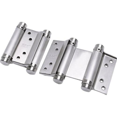 Double Open Spring 4 Inch Hinge Stainless Steel Two-way Free Door Hinge for Cowboy Bar Counter Door Fence Use Supplies