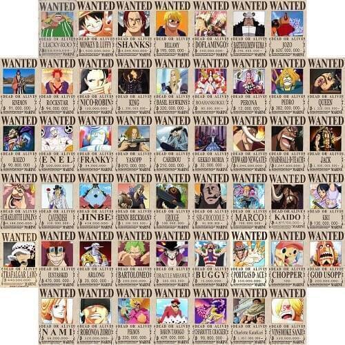 50Pcs BIG 3 Famous Anime Fan Theme Picture Wall Collage Kit A Wanted Order Living Room Bedroom Decor Art Poster Wall Sticker Set