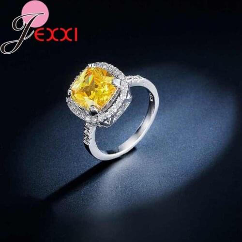 New Arrivals 925 Sterling Silver Jewelry Fashion Cubic Zircon Crystal Engagement Rings For Woman Bridal Wedding Accessory