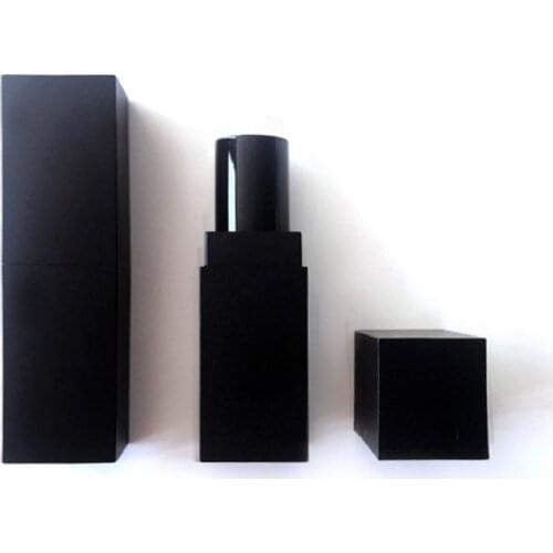 Wholesale Cheap Spot Square Spray Paint Dumb Red Matte Black Lipstick Tube Bulk Cargo Lip Gloss Container Packaging 20pcs/lot
