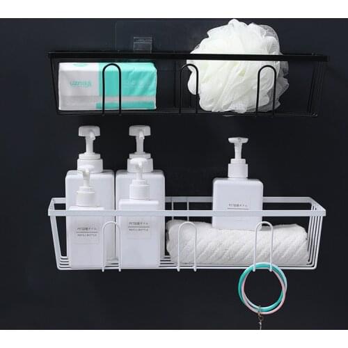Bathroom Shelf Bathroom Adhesive Storage Rack Hooks Kitchen Home Decoration Corner Shower Shelf Rack Storage Rack Organizer
