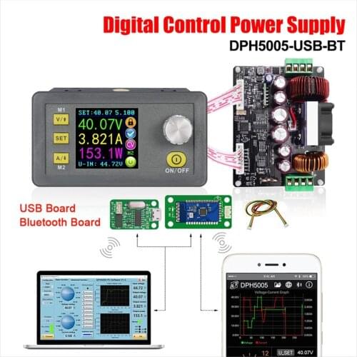 DPH5005 50V 5A Buck-boost Converter Constant Voltage Current Programmable Digital Control Power Supply Module LCD Voltmeter