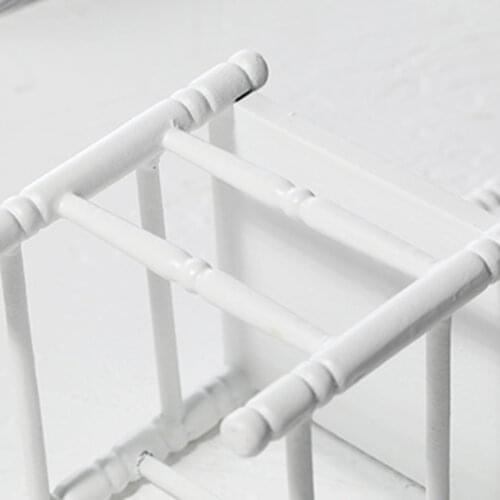 Dolls House White Wood Chair Kitchen Dining Room Furniture Durable