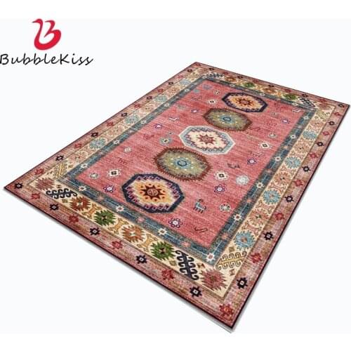 Bubble Kiss Geometric Ethnic Style Carpets For Bedroom Decor Living Room Rug Non-Slip Bedside Floor Area Rug Coffee Table Carpet