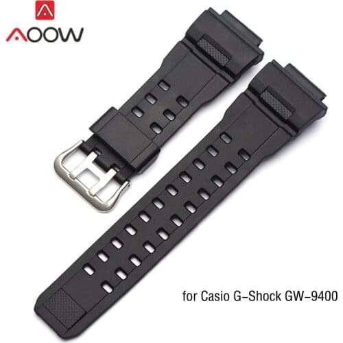Silicone Strap for Casio G-Shock GW-9400 Stainless Steel Buckle Men Sport Waterproof Rubber Replacement Bracelet Belt Watch Band