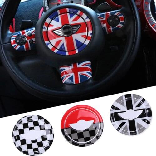 3D ABS StickerCar Steering Wheel For Mini Cooper Countryman JCW R55 R56 R60 Mini Cooper Accessories Car styling
