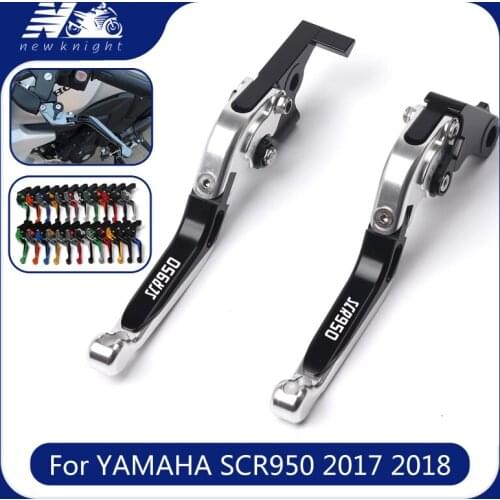 With Logo For Yamaha SCR950 2017 2018 Motorcycle Accessories CNC Aluminum Folding Extendable Adjustable Brakes Clutch Levers