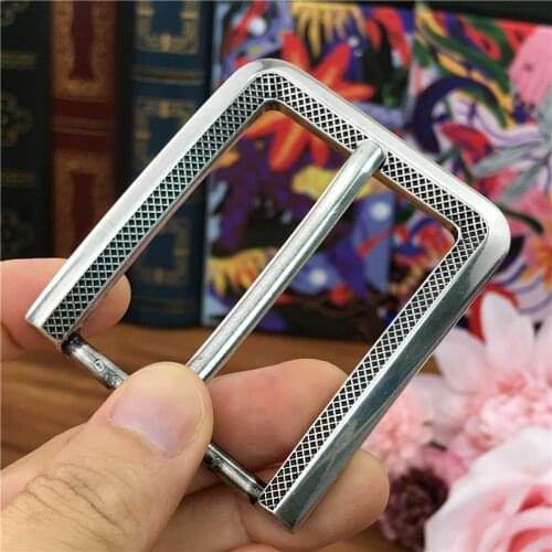Silver Metal Belt Buckles For Men Pin Belt Buckle Leathercraft Diy Accessories Men Buckle For Belt Clip AK0042S