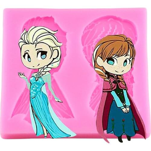 DIY Silicone Mould Frozen Beautiful Girls Fondant Cake Wedding Party Decorating Tools Kitchen Bakeware Cooking Tools