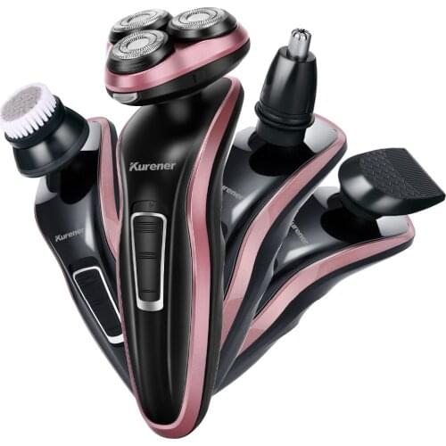 Kurener Electric Shaver Razor Beard Trimmer Rotary Shaver Rotation razor Wet/Dry Rechargeable