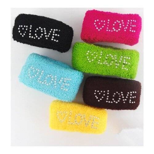 High Quality Fashion Fluorescent Color Super Elastic Seamless Candy Rhinestone love heart Hair Ring Hair Rope Fashion Headwear