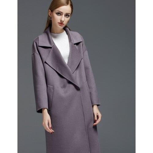 Wool Coat Women Korean Solid Ladies Coats and Jackets Double Sided Long Jacket Elegant Abrigos Mujer Invierno 2020