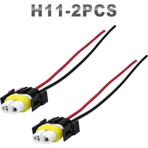 JGAUT 2 Pieces Wiring Harness H1 H7 H13 H8 H9 H11 9007 Controller Of Daytime Running Lights Headlight Fog Light