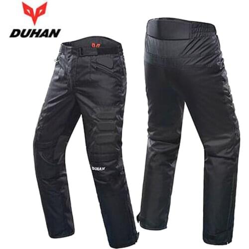Winter Cold-proof warm DUHAN Motorcycle riding racing pant Men Motocross cotton liner knight pants Wear-resisting Oxford cloth