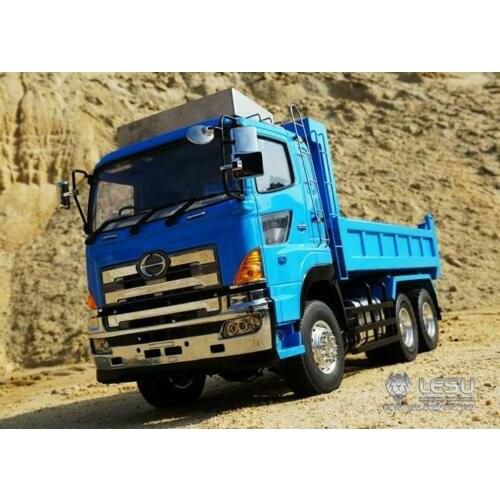 1/14 LESU RC HN 6*6 Hydraulic Pump Dumper Tipper Truck 3Axles Model Car Motor ESC TH02002-SMT5