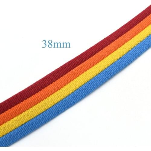 1.5'' Rainbow Purse Webbing Cotton Belt Bag Handbag Strap Purse Lanyard Webbing Camera Strap Woven Belt Key Fob Hardware by the