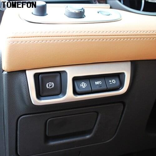 1piece For Buick LaCrosse 2016 ABS Chrome Car Interior Front e Hand brake Parking Switch Botton Cover Frame Trim Accessories